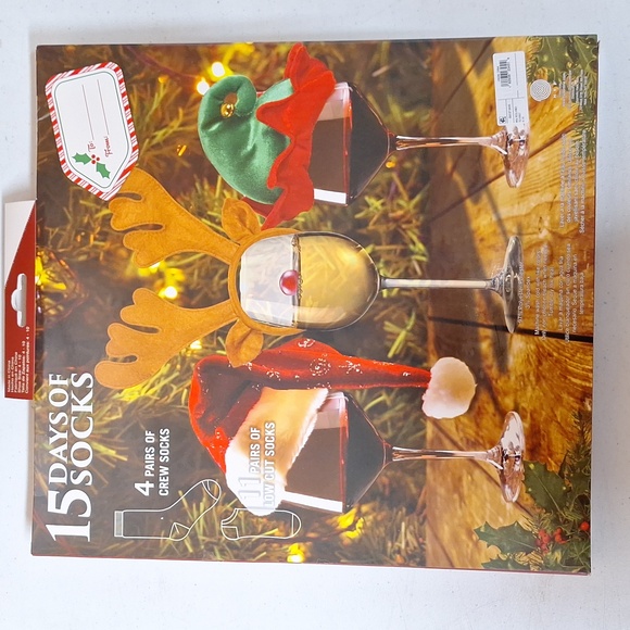 NEW! 'The Most Wonderful Wine of the Year' 15 Days of Socks Advent Calendar - Picture 5 of 8